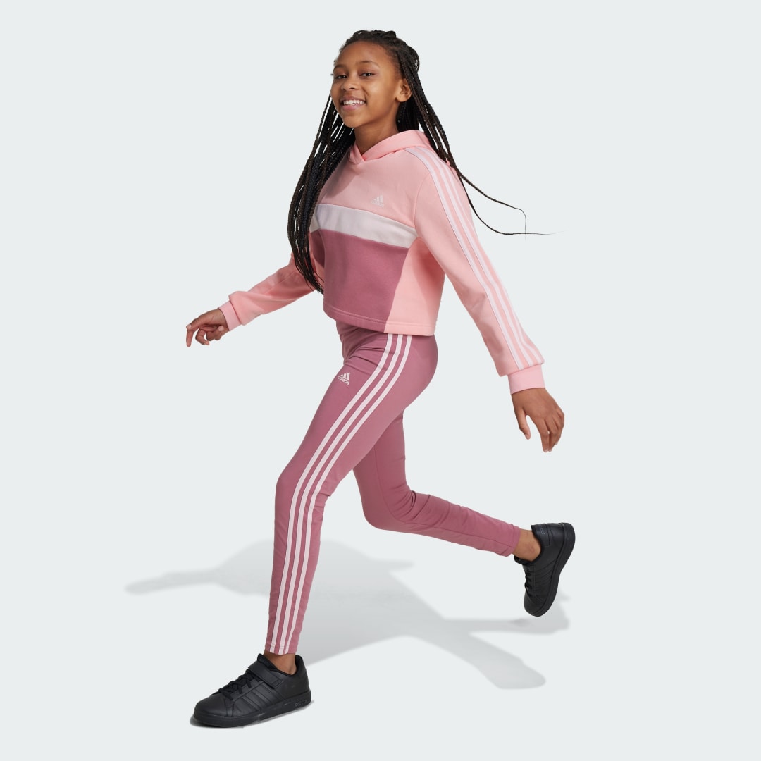 Thumbnail - Tiberio 3-Streifen Colorblock Kids Leggings-Set