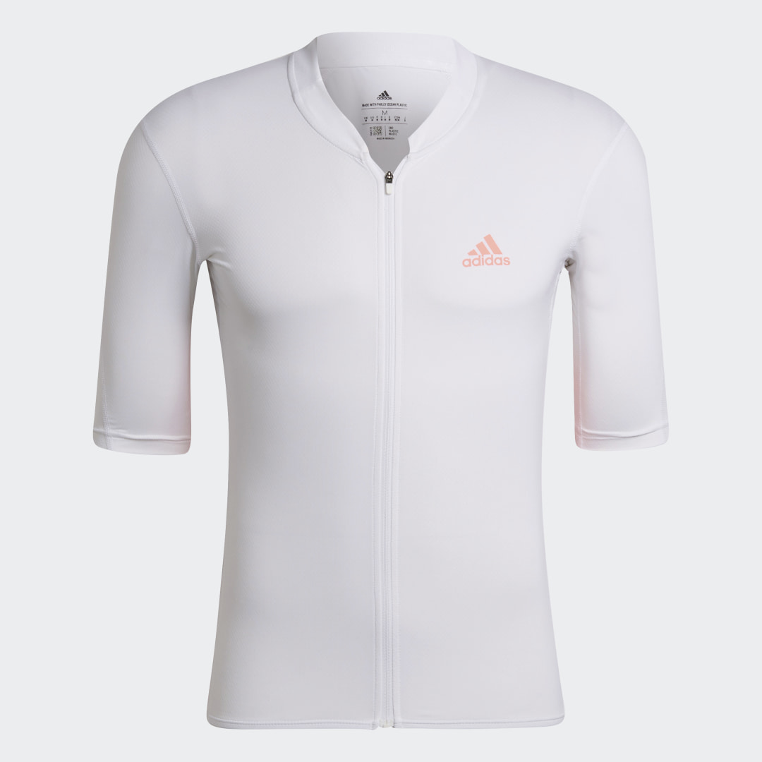 

adidas Maillot - Camiseta de Ciclismo Manga Corta Hombre, Blanco