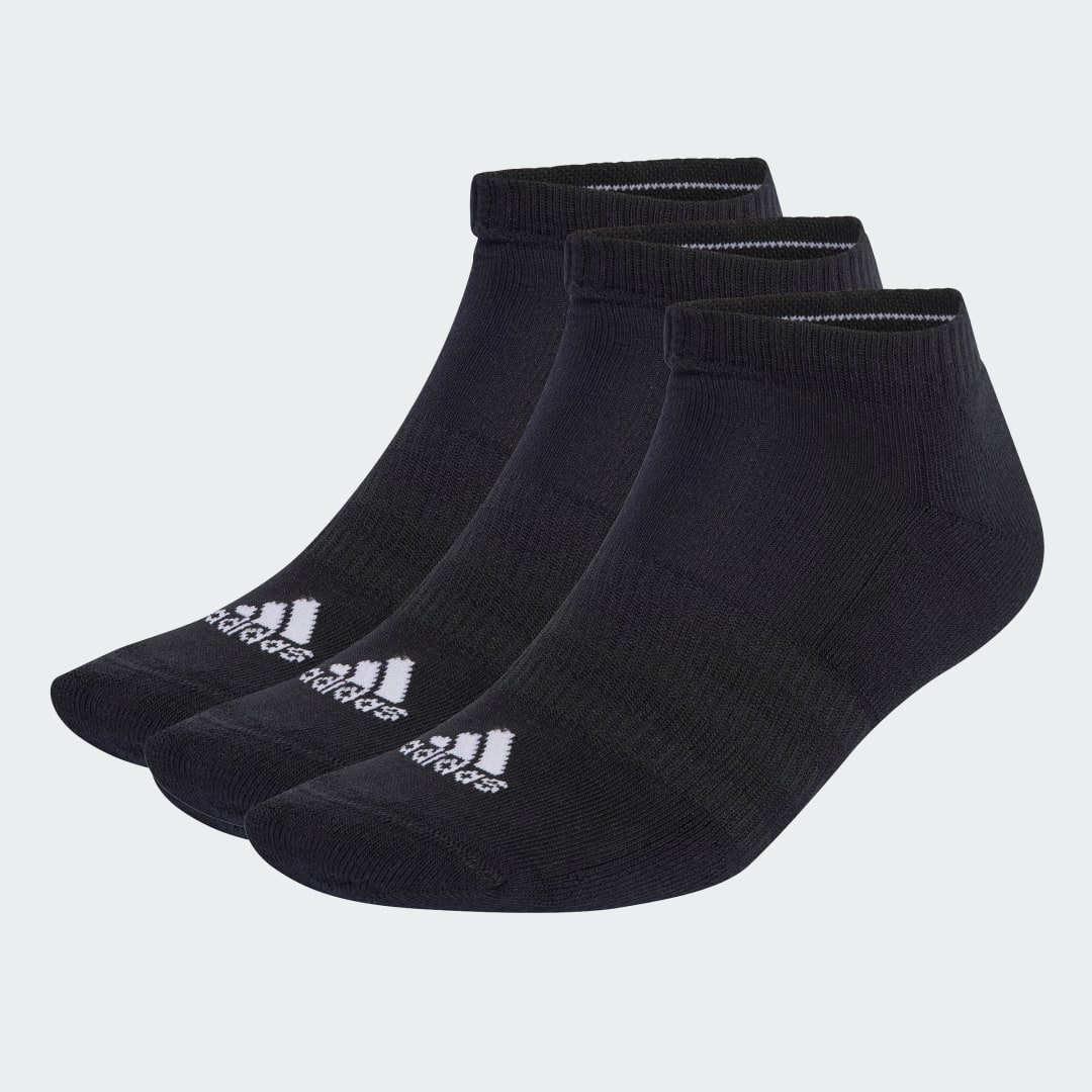 

adidas Medias Al Tobillo Acolchadas 3 Pares Unisex, Blanco