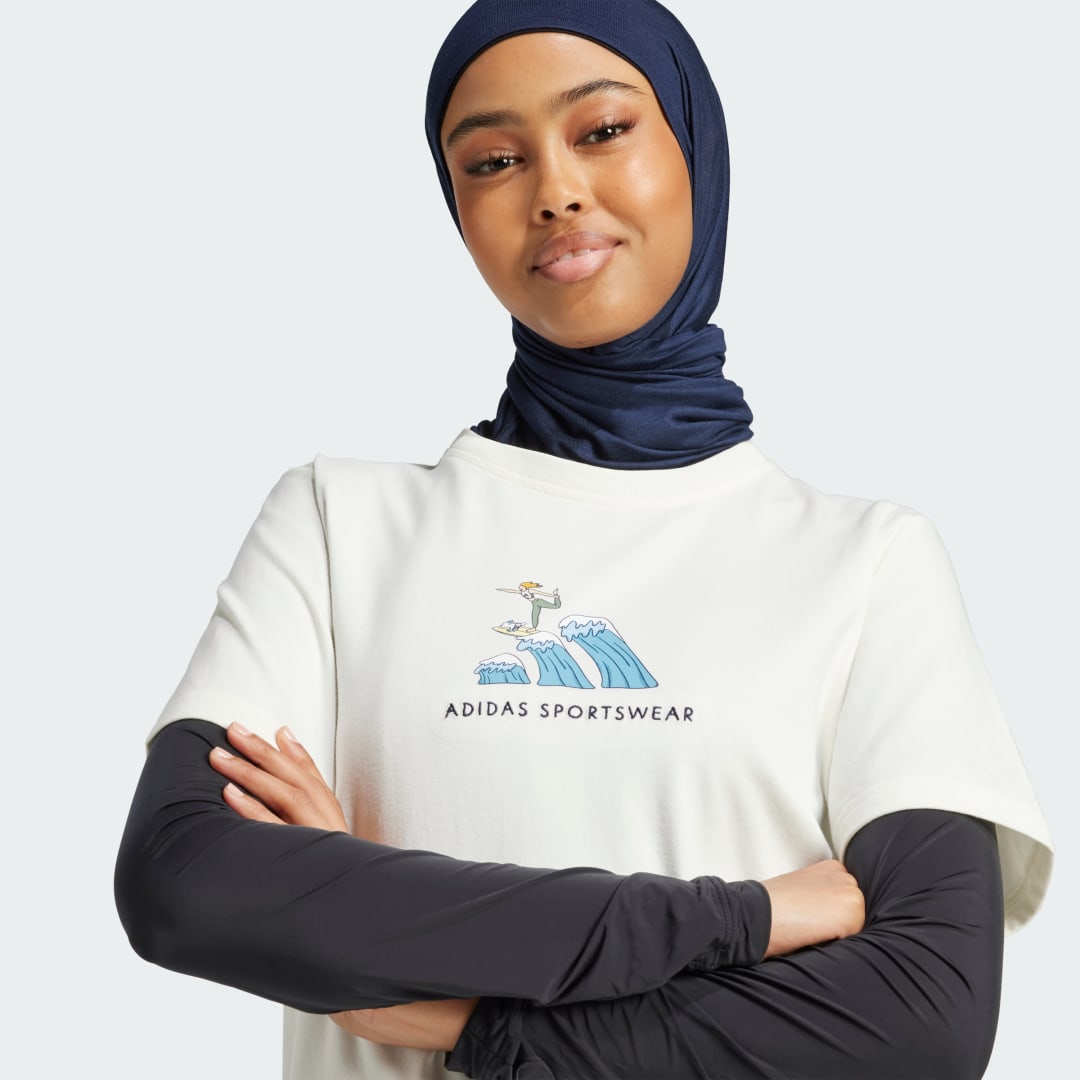 Adidas Codes Doodle Surf Graphic T-Shirt