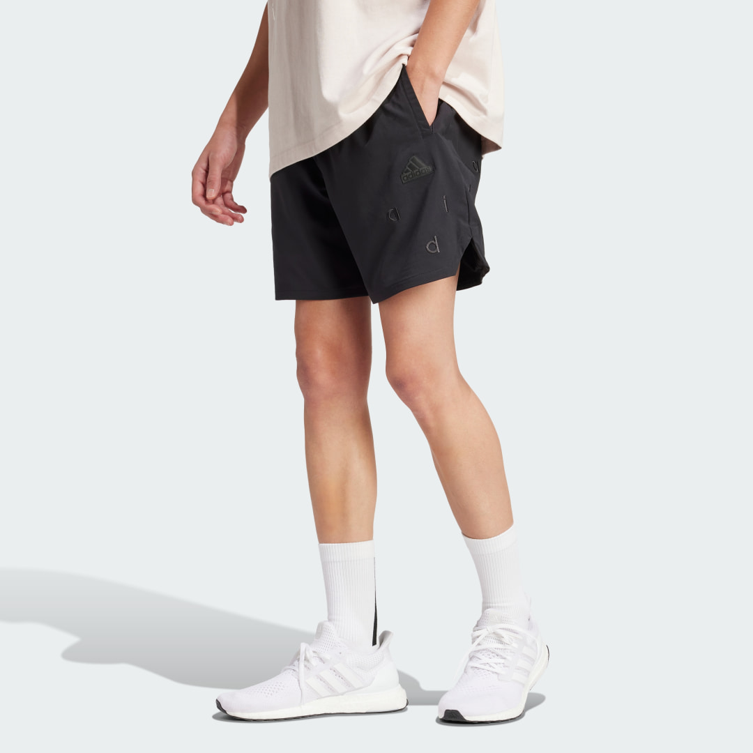 Image of adidas adidas Embroidery Woven Shorts Black 2XL - Men Lifestyle Shorts