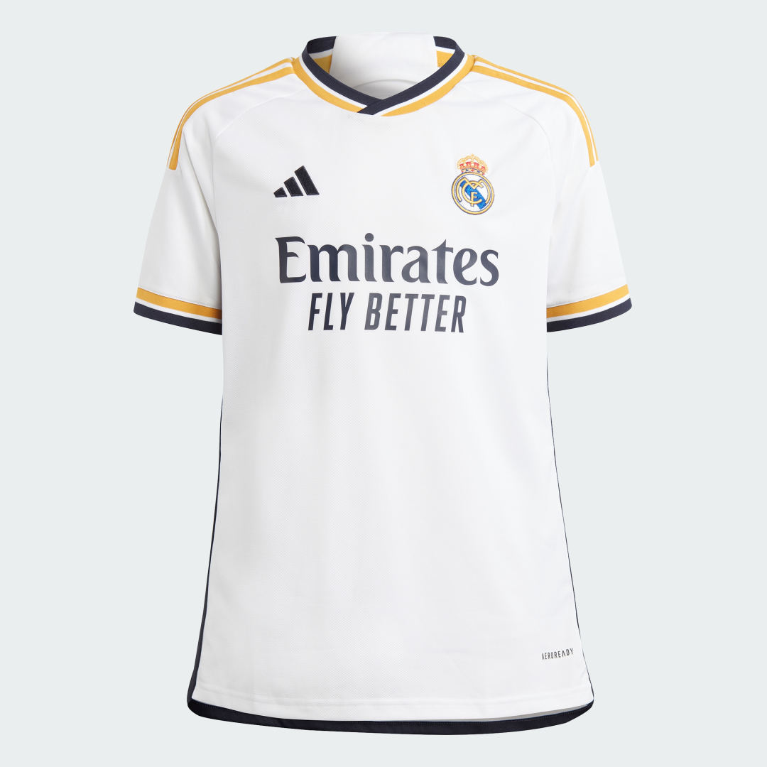 adidas Real Madrid Home Jersey Y 2023/24, fotballdrakt, junior White