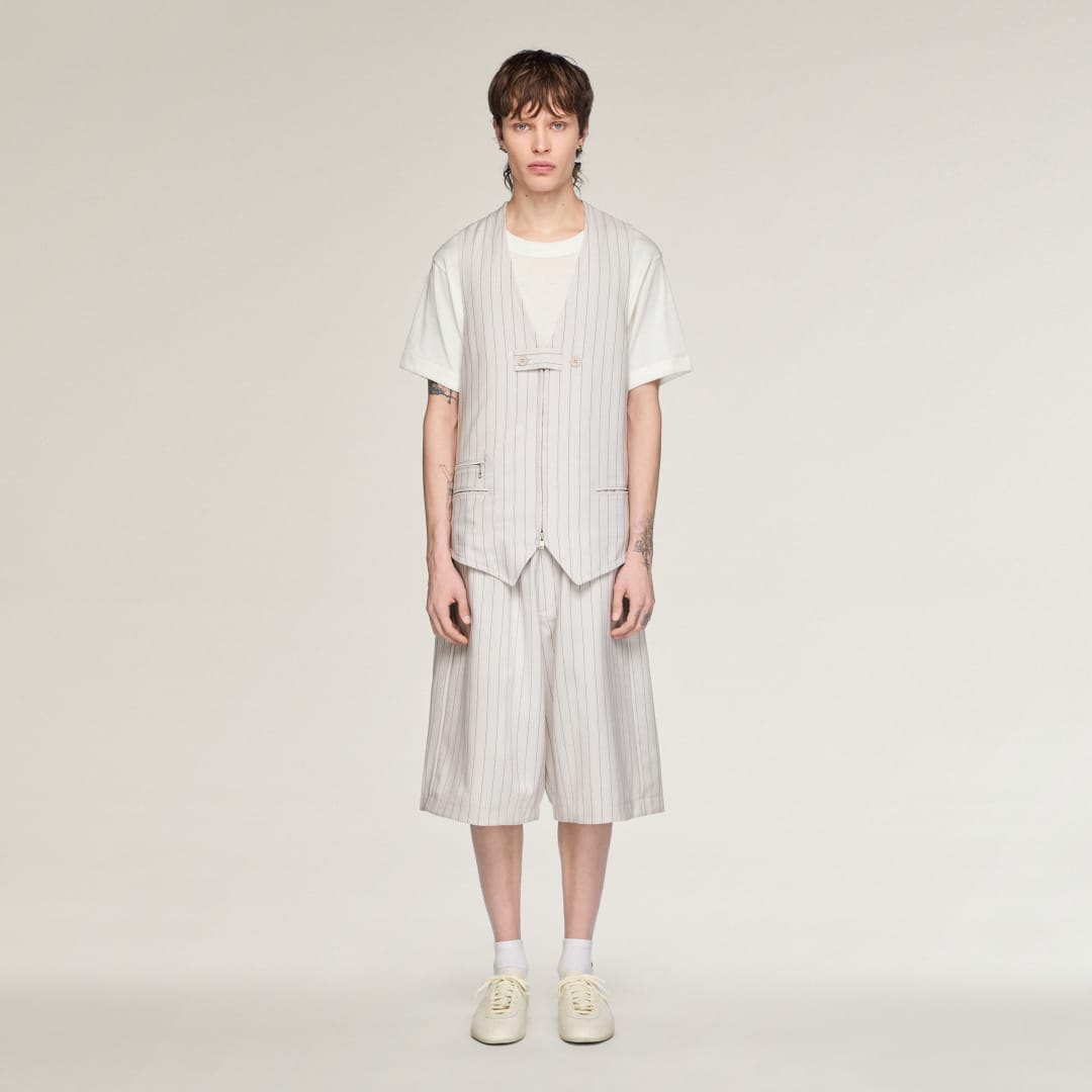 SHORT Y 3 FINES RAYURES SPORT UNIFORM - vue 5