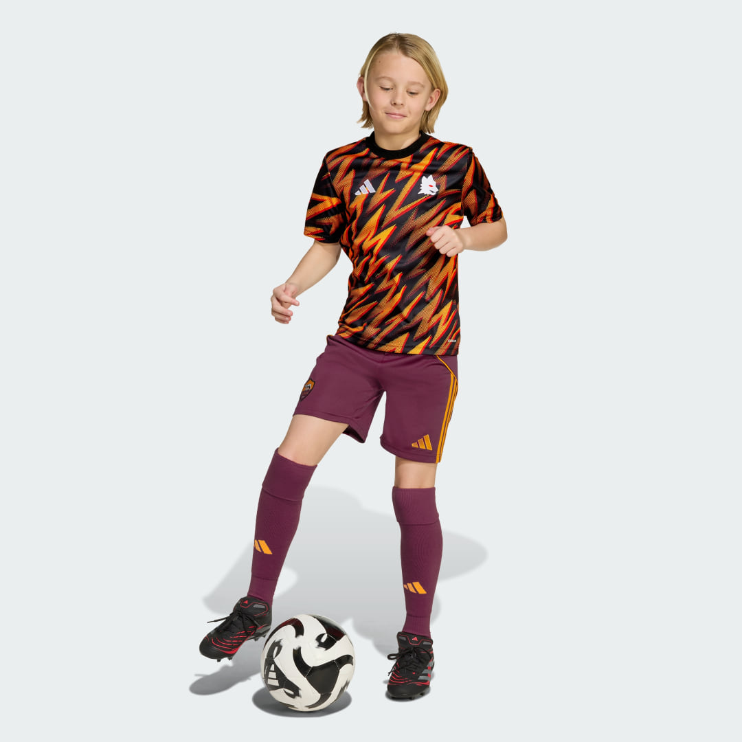 Adidas AS Roma 25 26 Pre-Match Shirt Kids