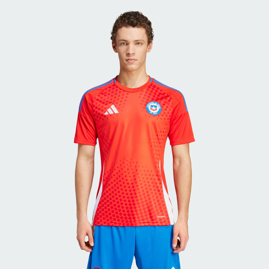 Adidas Chile 2024 25 Home Shirt Active Red- Heren Active Red
