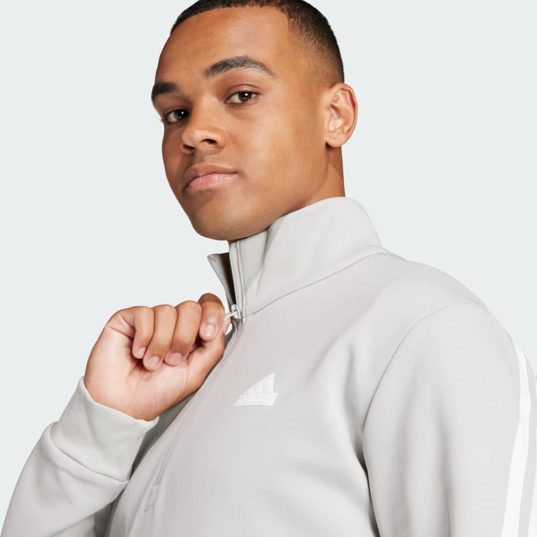 Adidas Sportswear Future Icons 3-Stripes Sweatshirt met Halflange Rits
