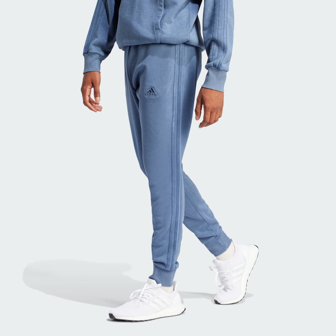 

adidas Pantalón ALL SZN 3 Rayas Garment-Wash en Felpa Francesa Hombre