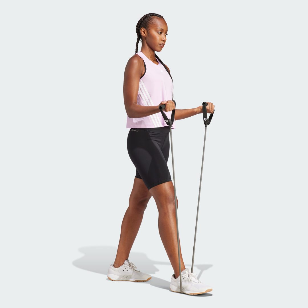 adidas Aeroready Hyperglam Tank Top Mujer, Bliss lilac/blanco