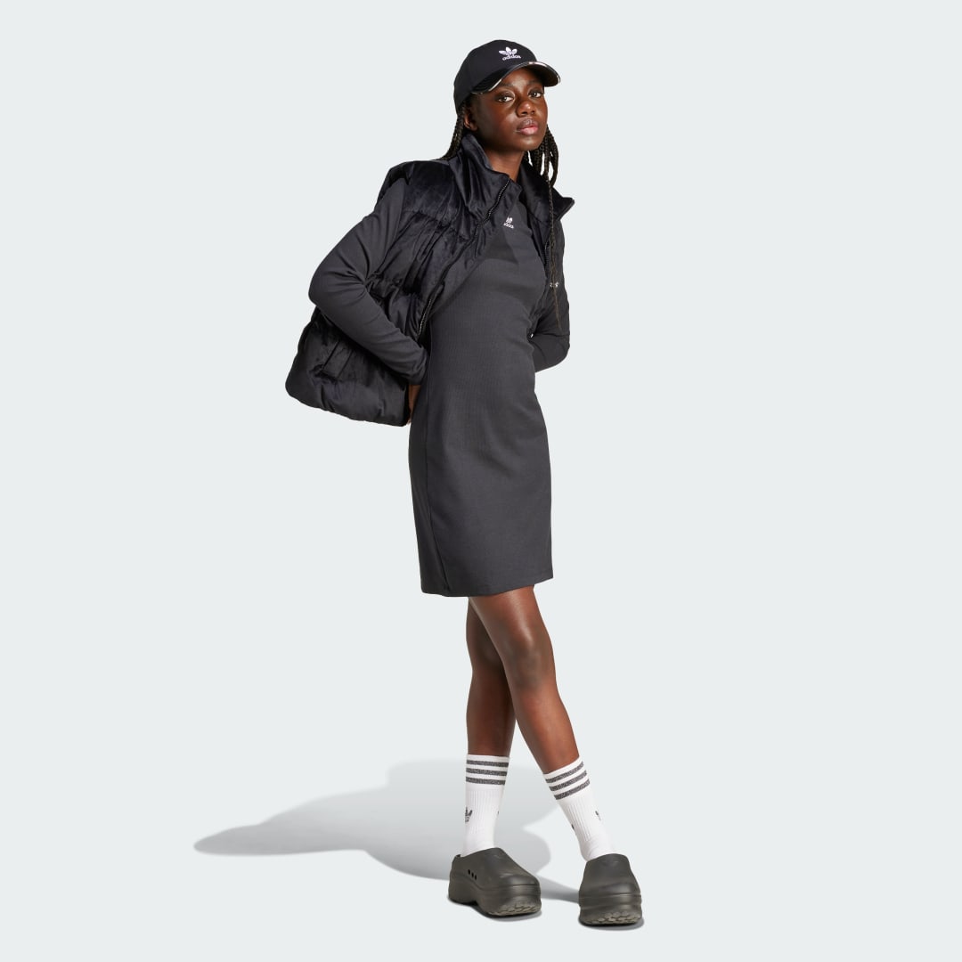 Adidas Essentials Rib Jurk met Lange Mouwen