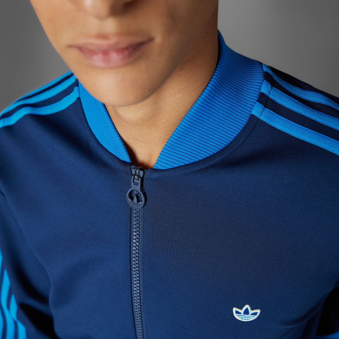 Adidas Originals 3-Stripes Sweatshirt met Korte Rits