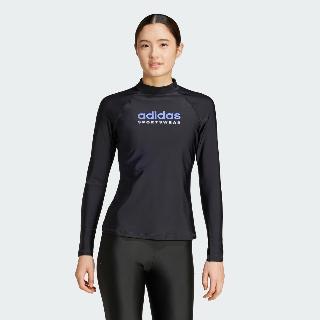 Adidas Rashguard met Lange Mouwen Zwart- Dames Zwart