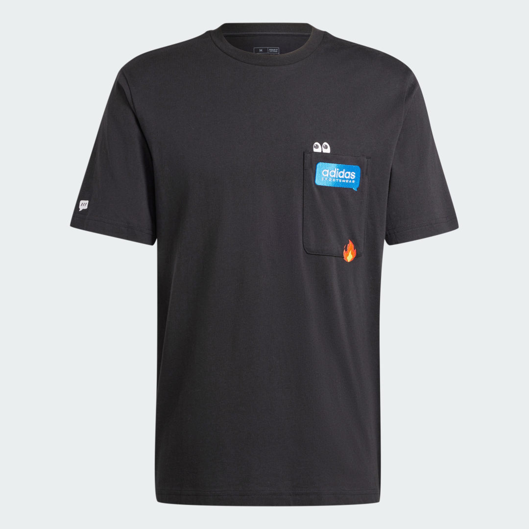 T shirt graphique à poche Remoji - vue 4