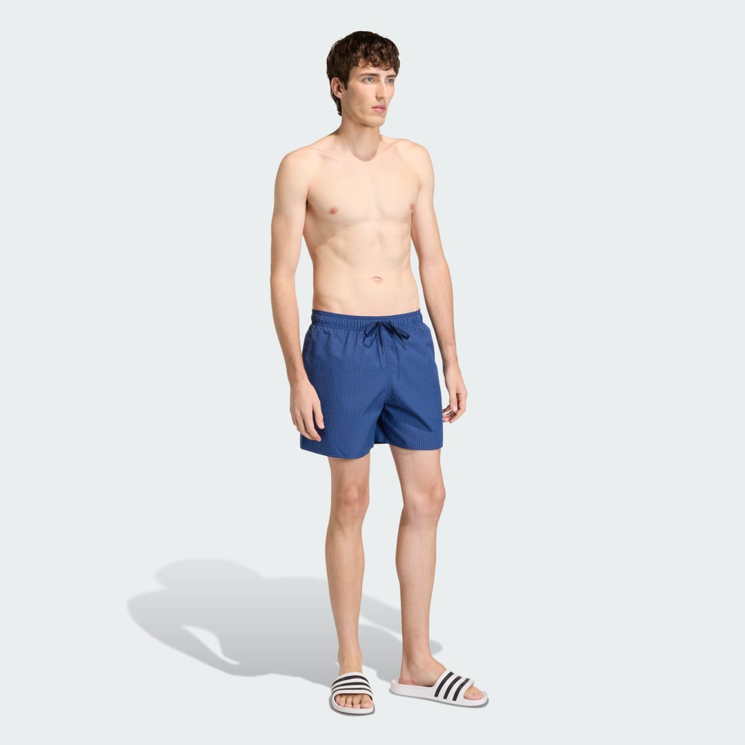 Thumbnail - Seersucker Gestreifte Badeshorts 5 Zoll