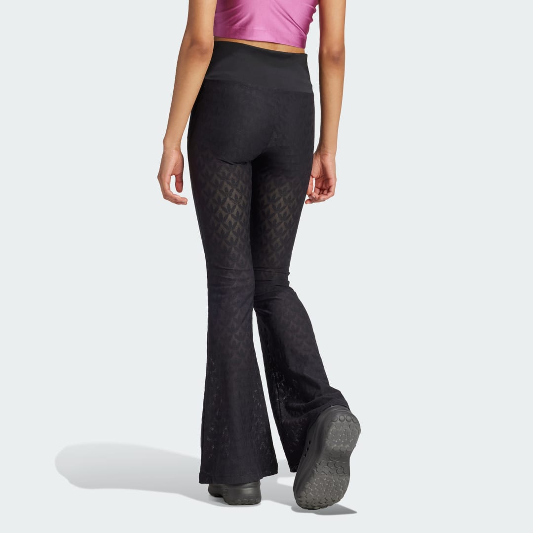 Adidas Originals Fashion Monogram Lace Flared Trousers