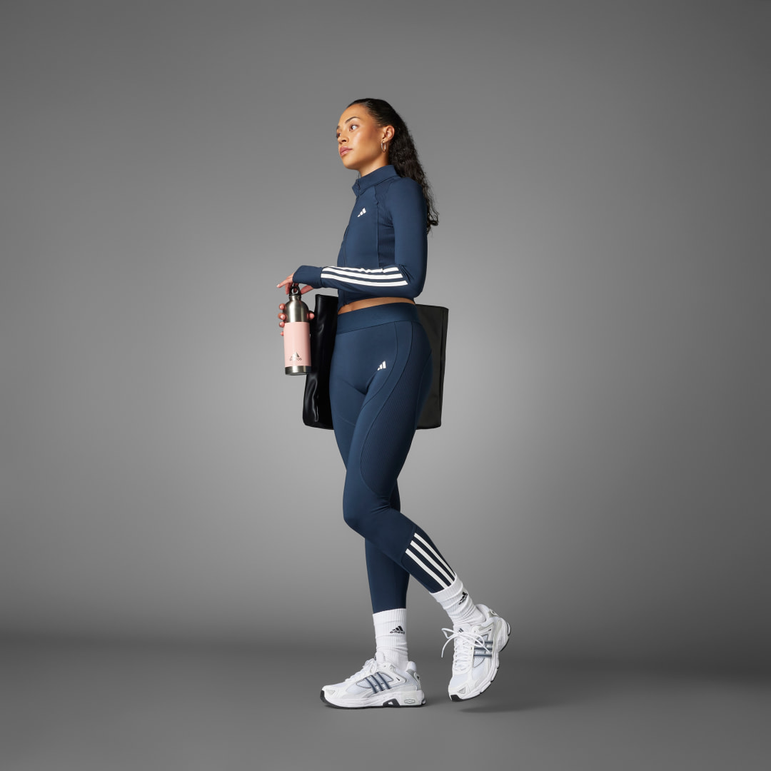 Adidas Hyperglam Ribbed Cover-Up met Ritssluiting