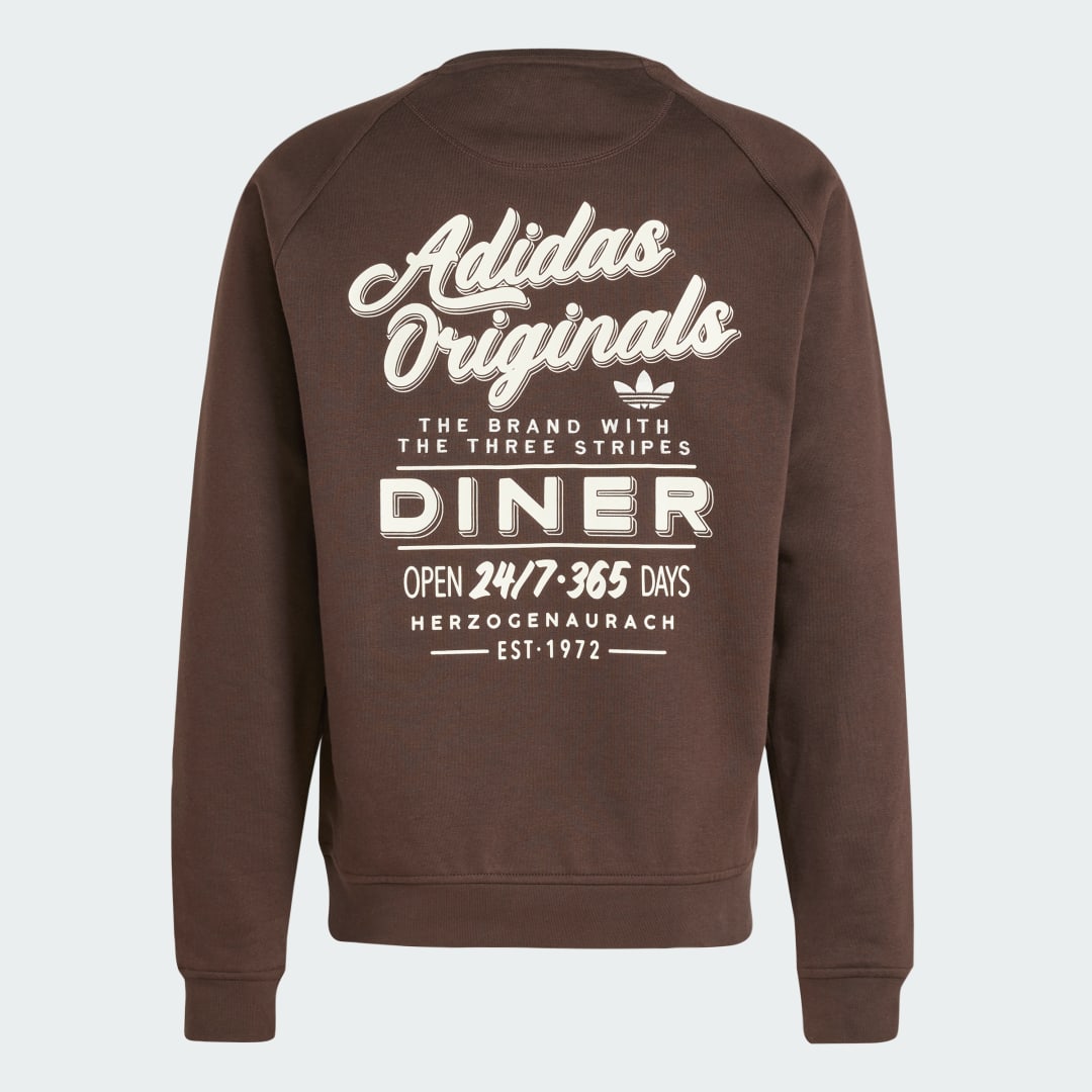 Adidas Diner Text Graphic Fleece Sweatshirt