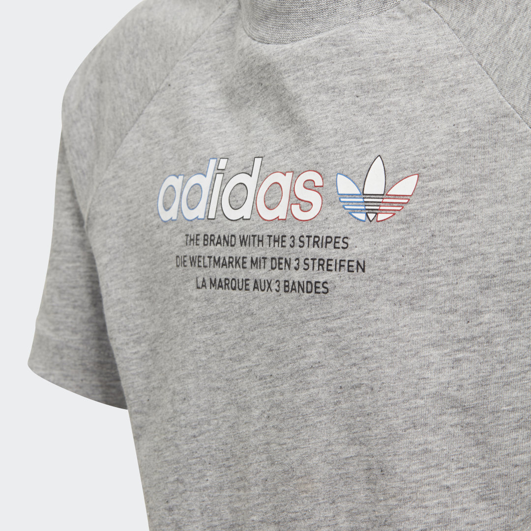 

adidas Camiseta Adicolor Estampada Niño, Gris