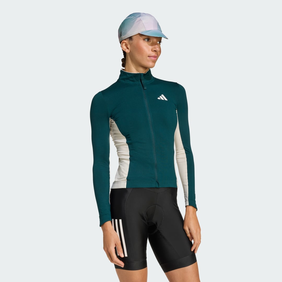 Adidas Tempo 3-Stripes Fietsshirt met Lange Mouwen