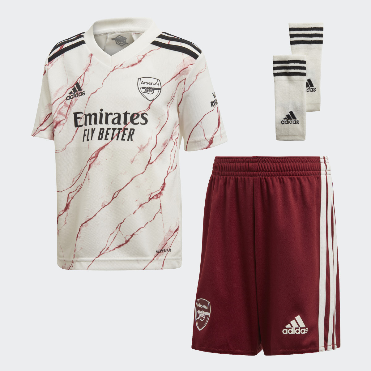 Adidas Arsenal 20 21 Away Mini Kit White Adidas Uk