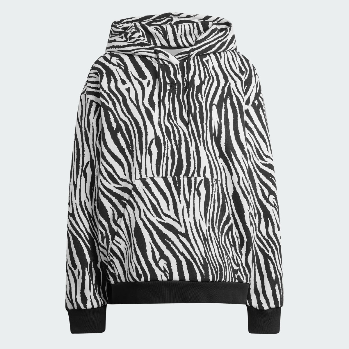 Adidas Allover Zebra Animal Print Essentials Hoodie. 5