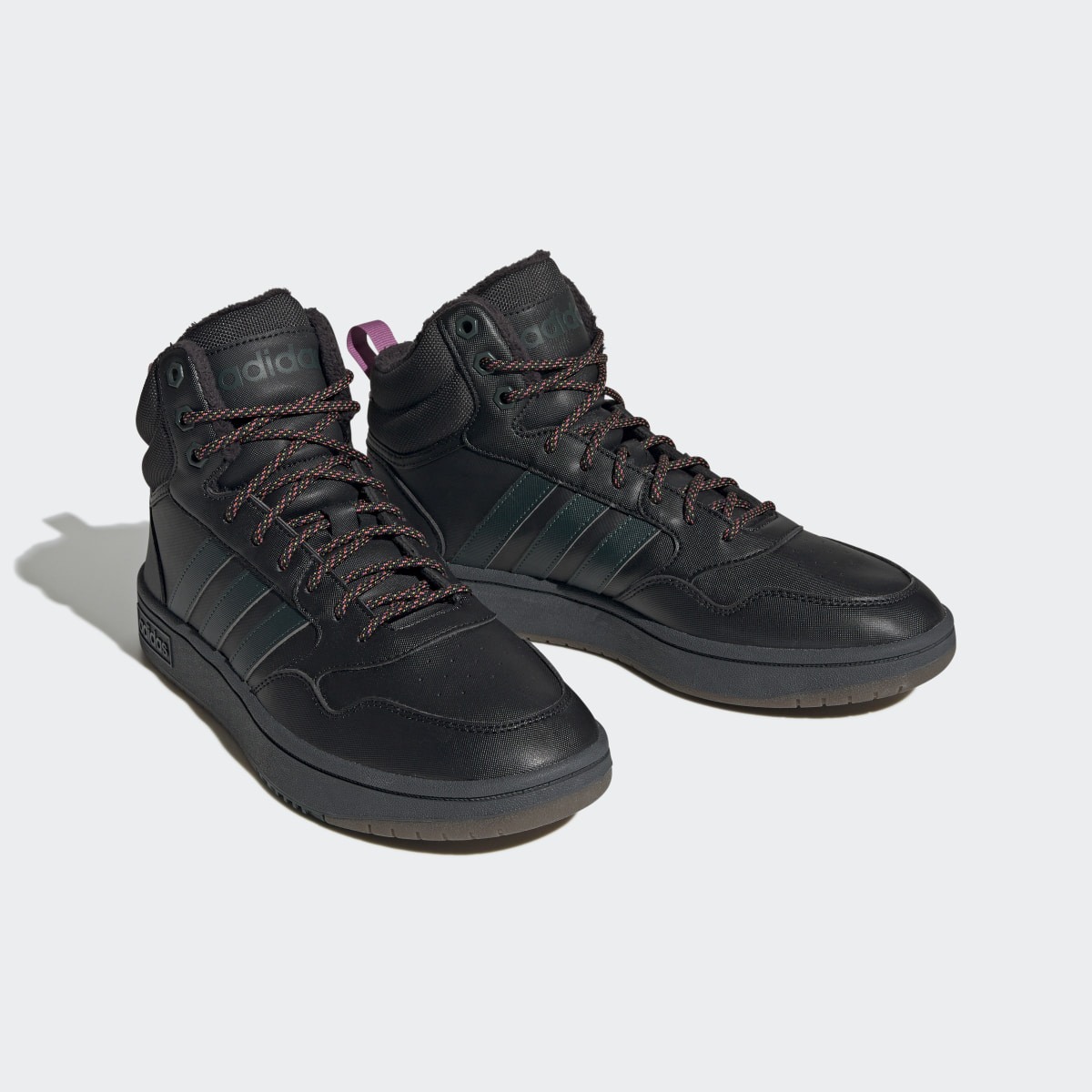 Adidas Hoops 3.0 Mid Lifestyle Basketball Classic Fur Lining Winterized Shoes. 5