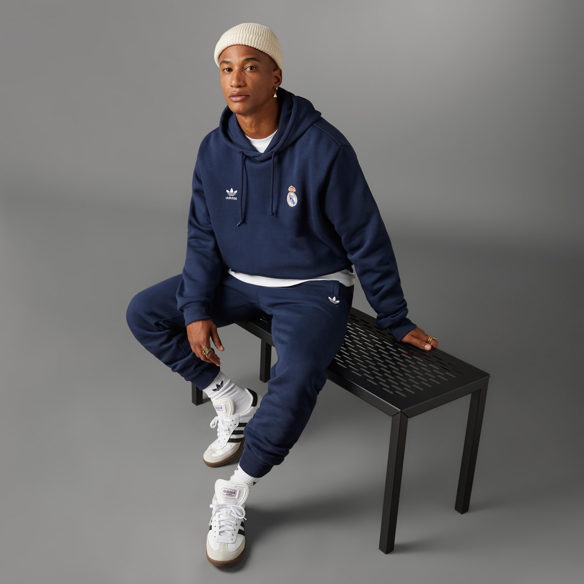 Adidas Real Madrid Essentials Trefoil Tracksuit Bottoms. 7