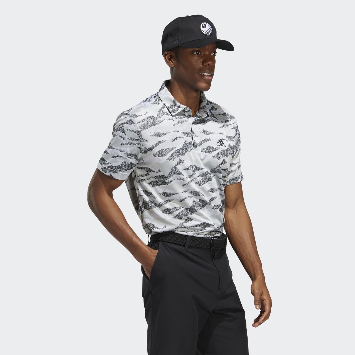 Adidas Horizon-Print Golf Polo Shirt. 4