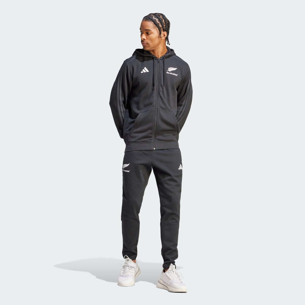 Adidas All Blacks Rugby 3-Stripes Sweat Pants. 6