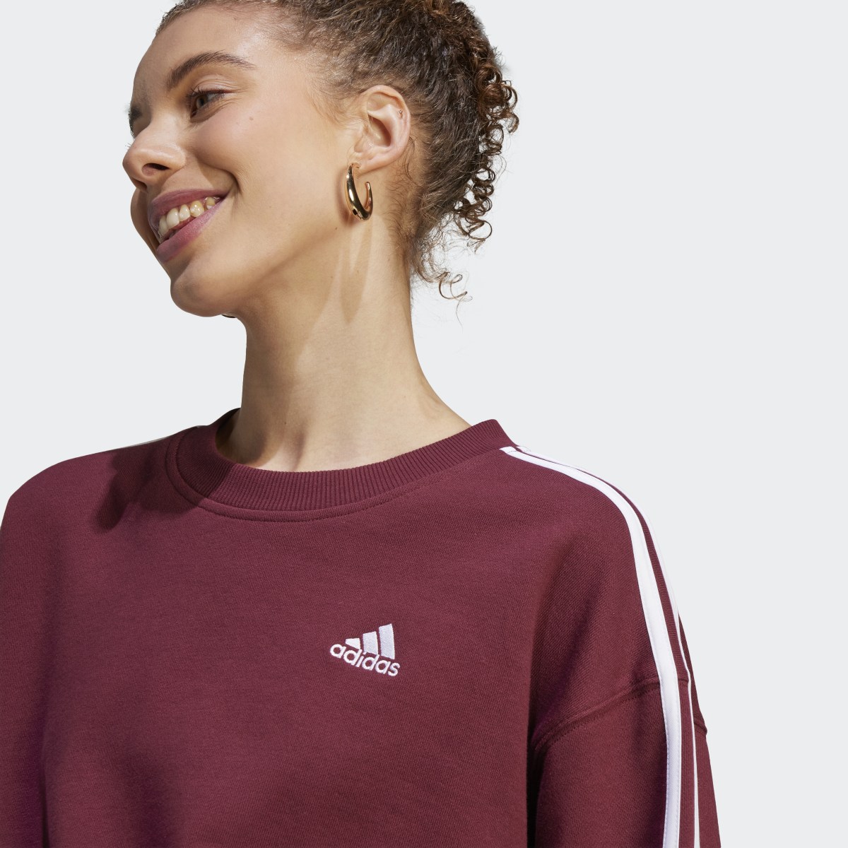 Adidas Essentials 3-Stripes Crop Sweatshirt. 6