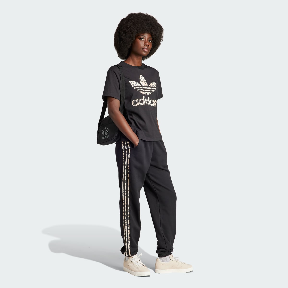 Adidas Originals Leopard Luxe Trefoil Tee. 4