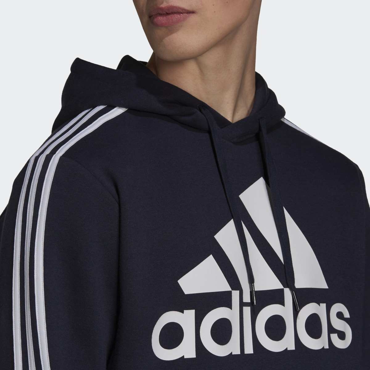 Adidas Essentials Fleece 3-Stripes Logo Hoodie. 6