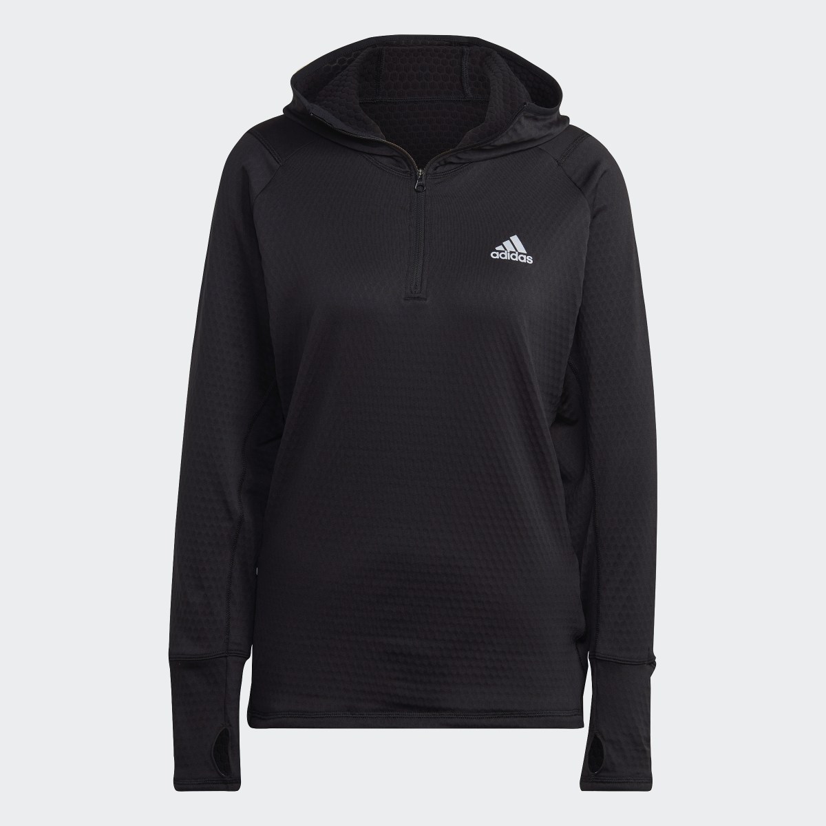 Adidas Sudadera de manga larga con capucha X-City Flooce Running. 6