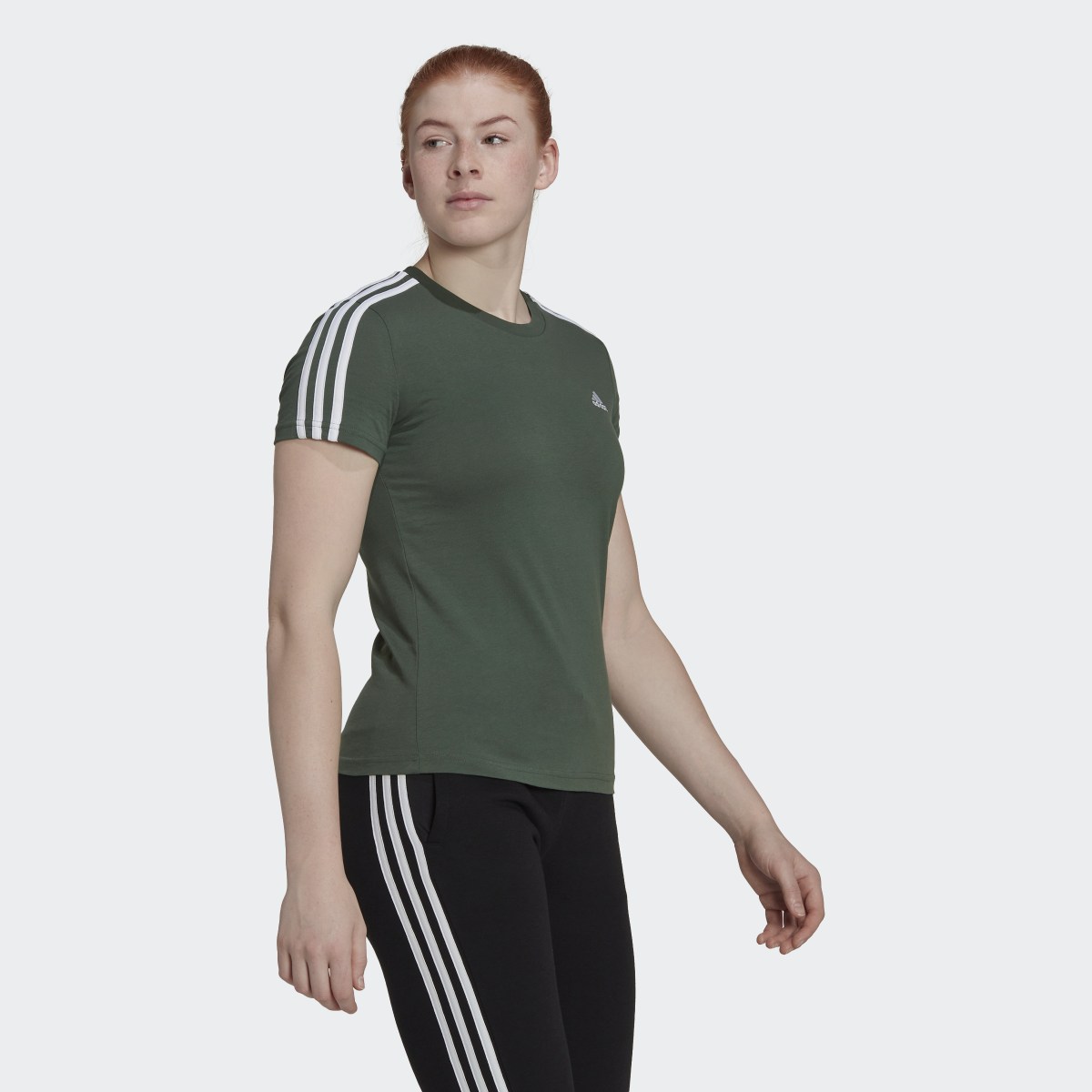 Adidas Essentials Slim 3-Stripes Tee. 4