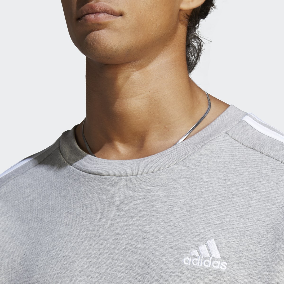 Adidas Essentials French Terry 3-Stripes Sweatshirt. 6