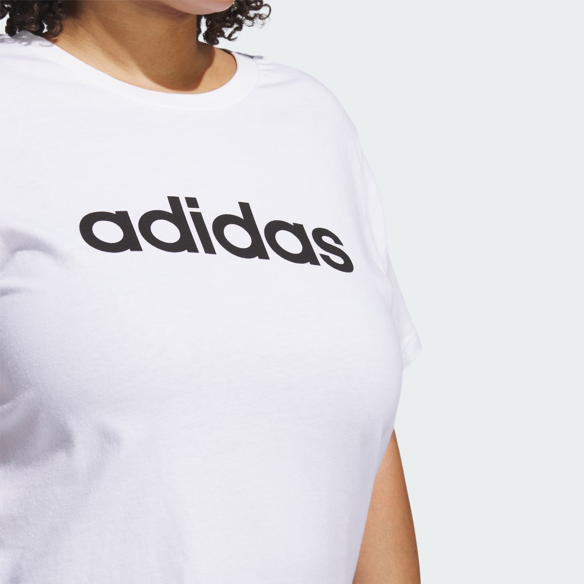 Adidas Linear Logo Tee (Plus Size). 6