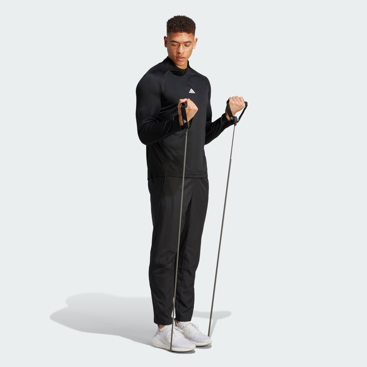 Adidas Gym Heat Quarter-Zip Long Sleeve Tee. 4