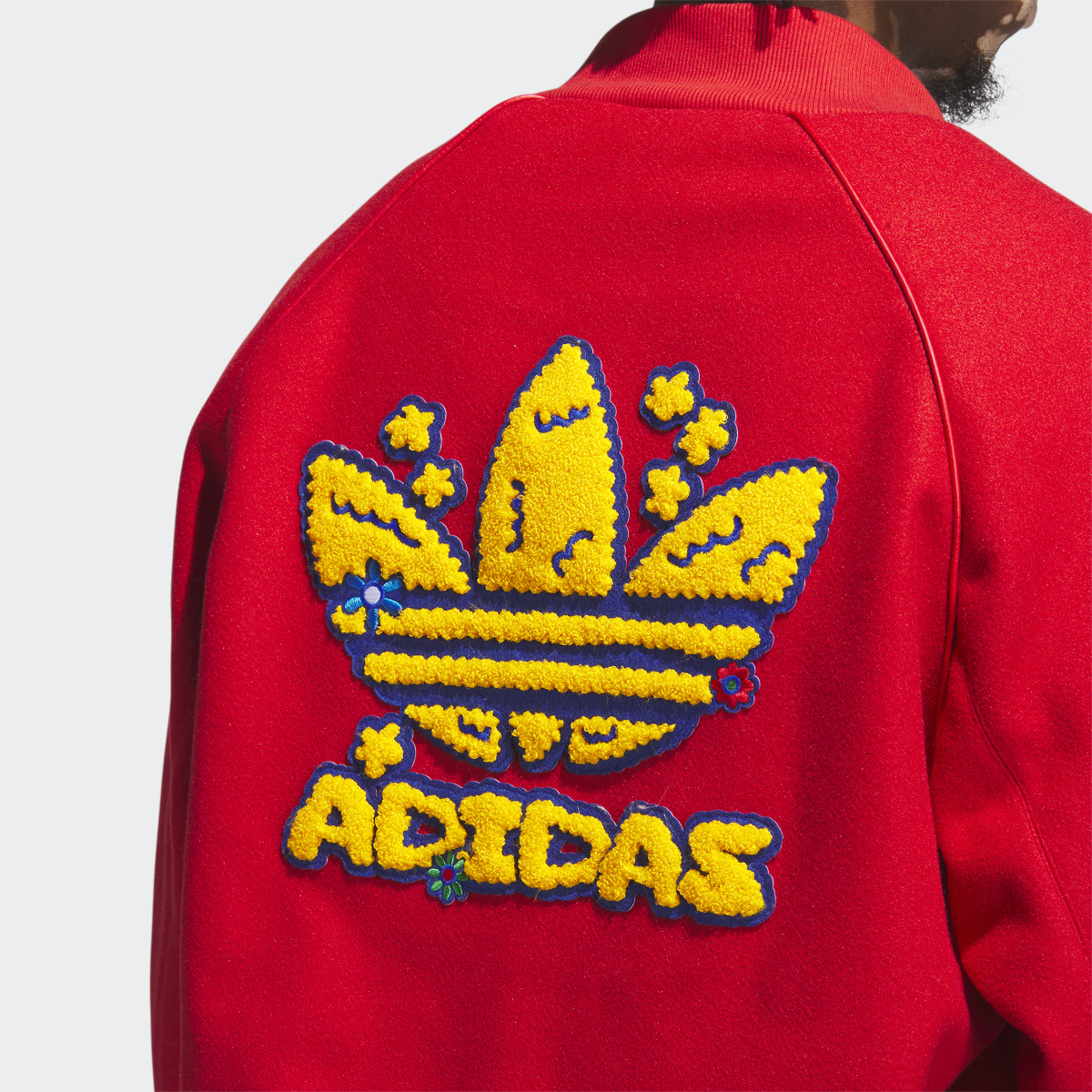 Adidas Collegiate Badge SST Letterman Jacket. 7