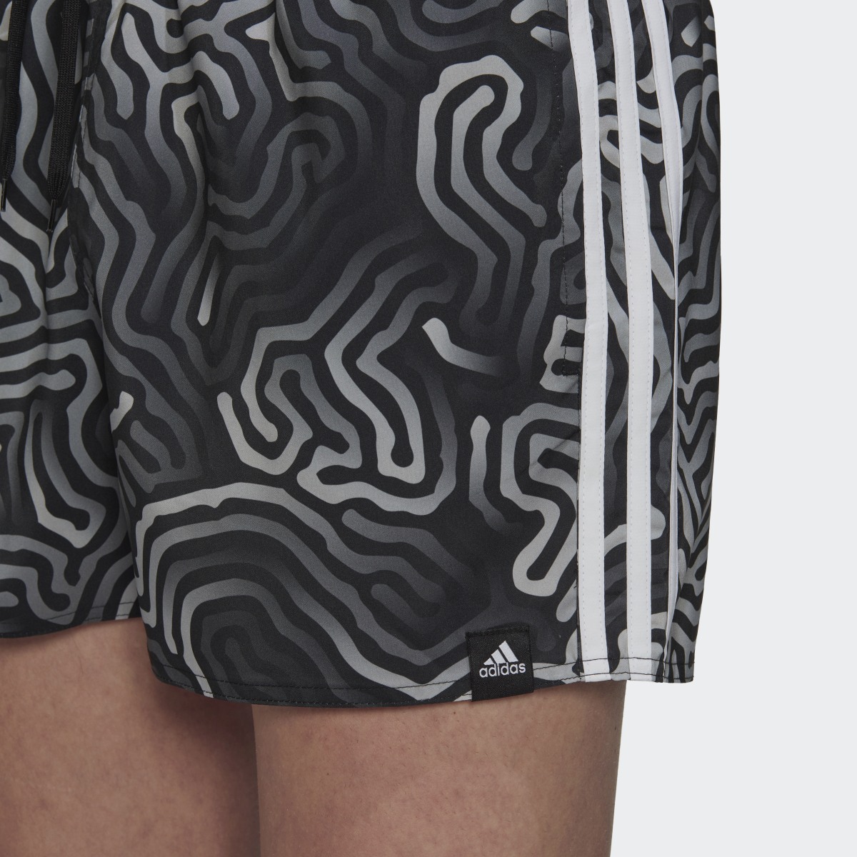 Adidas Very Short Length Color Maze CLX Swim Shorts. 5
