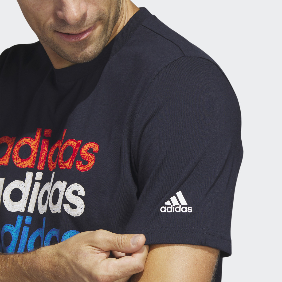 Adidas Multi Linear Sportswear Graphic Tee (Short Sleeve). 7