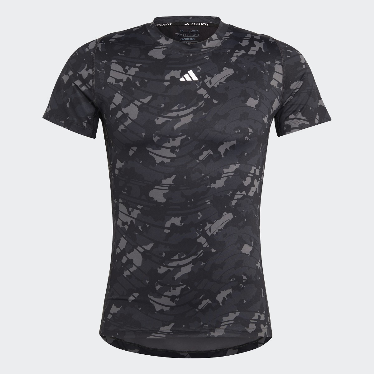 Adidas Techfit Allover Print Training T-Shirt. 5