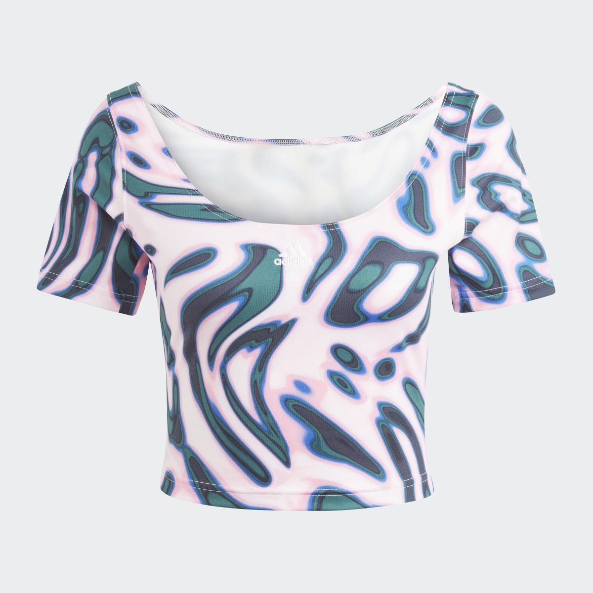 Adidas Vibrant Print Crop Tee. 6