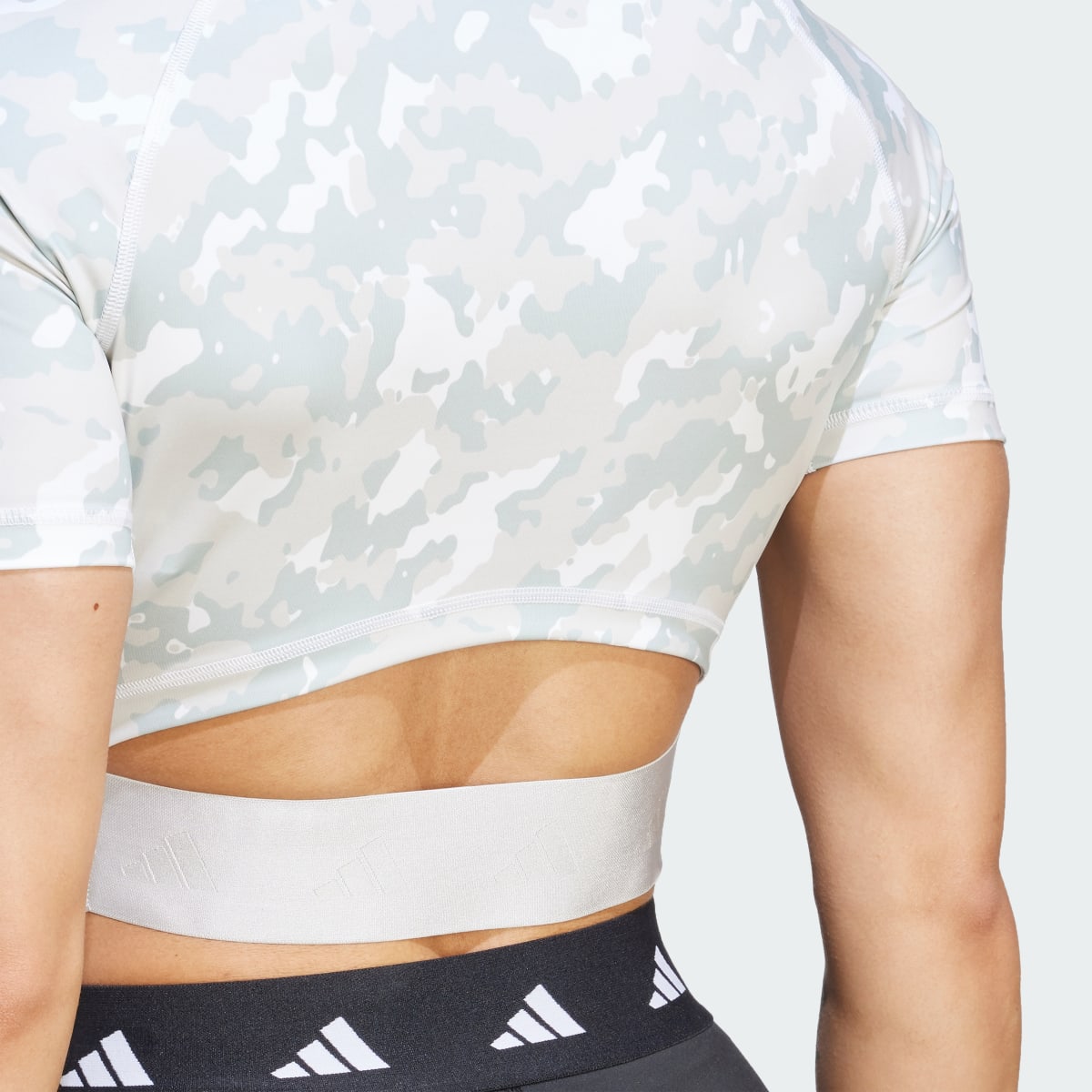 Adidas Techfit Camo Print Crop Training Tee. 7