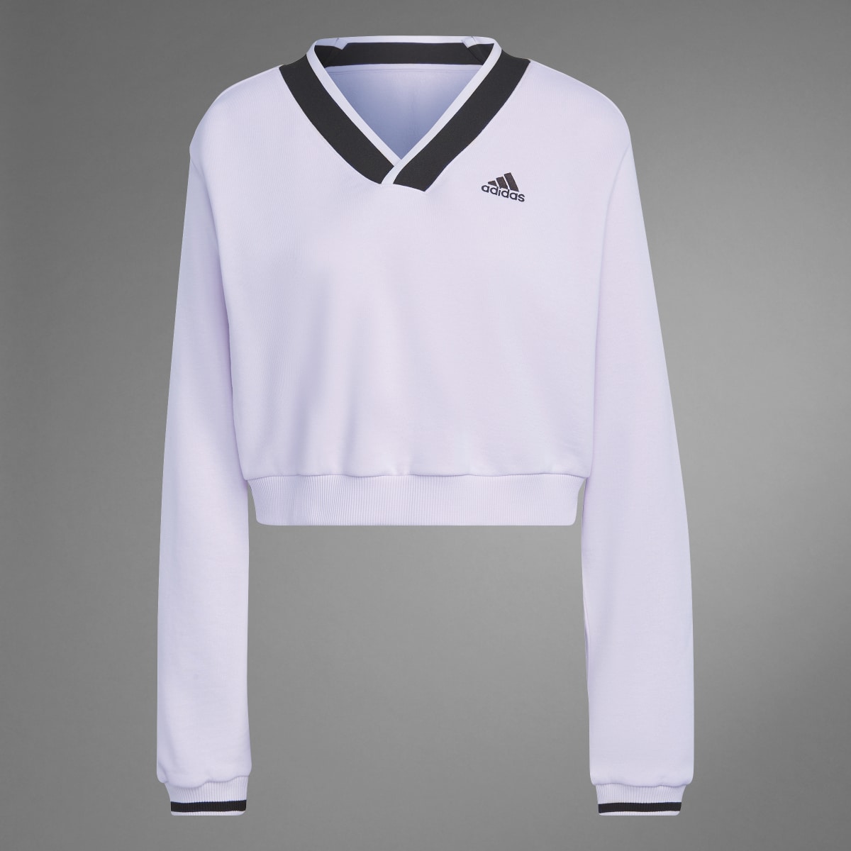 Adidas Sweatshirt Curta com Gola em V. 10