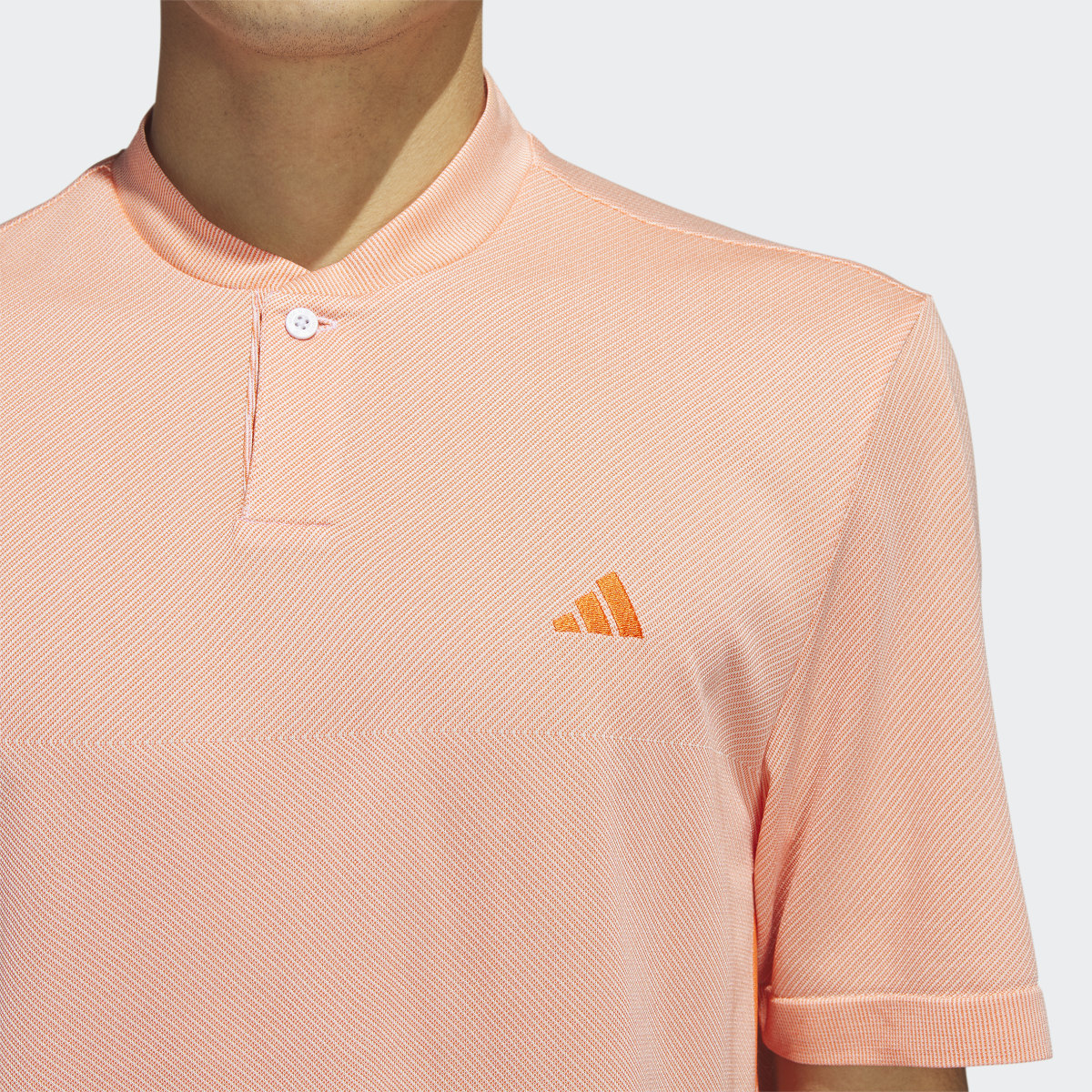 Adidas Made To Be Remade Henry Neck Seamless Golf Shirt. 7