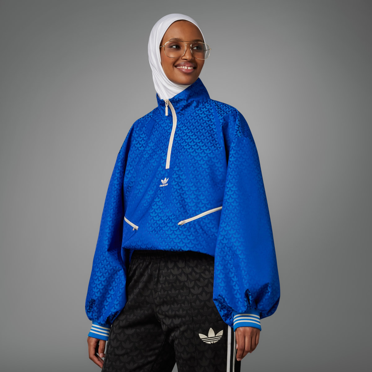 ★人気★ adidas originals Adicolor 70s Half-Zip Monogram adidas Women's Lifestyle Adicolor 70s Half-Zip Monogram