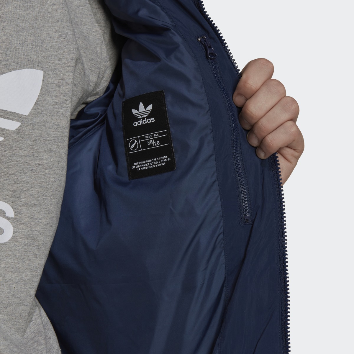 Adidas Anorak de plumón con capucha Regen Puffer. 8