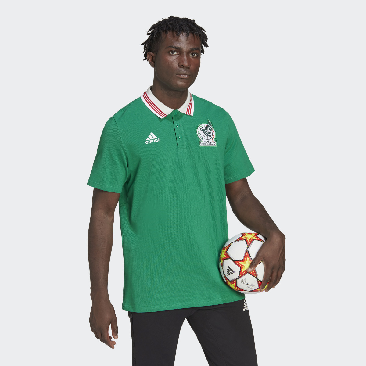 Adidas Playera Polo ADN Selección Nacional de México. 4