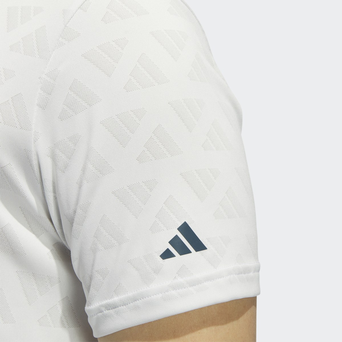 Adidas Adi Jacquard Mock Polo Shirt. 7