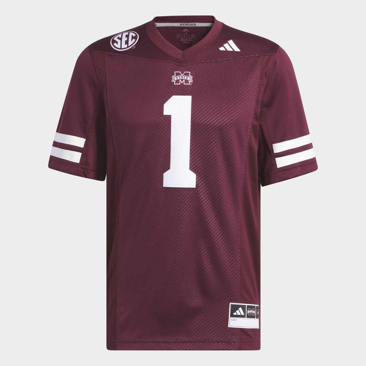 Adidas Mississippi State Football Off-Field Home Jersey. 5