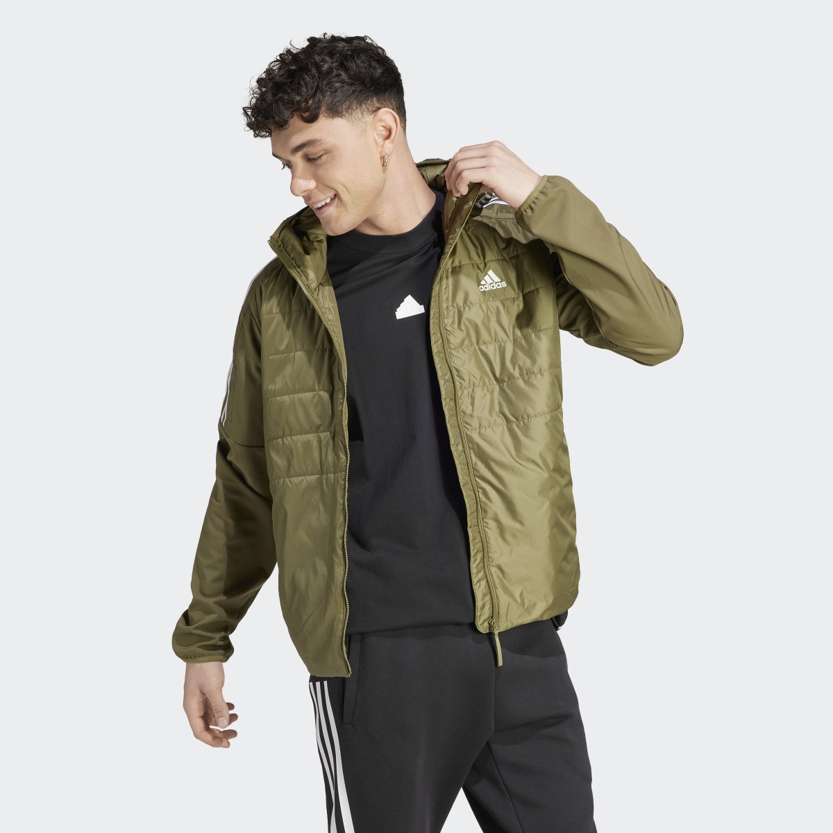 Adidas Chaqueta con capucha Essentials Insulated Hybrid. 4